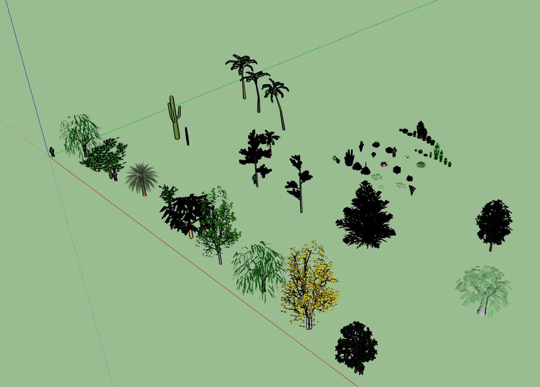 Arboles y Arbustos 3D para SketchUp