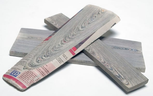 Newspaperwood, originales paneles de madera peridico