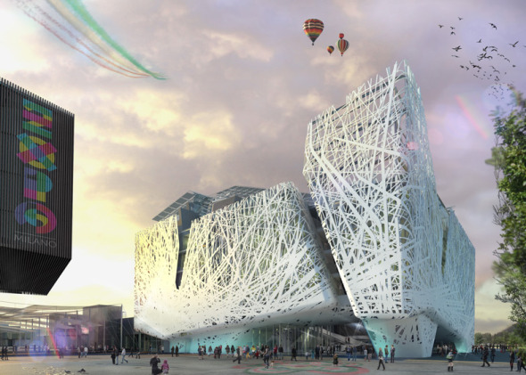 Italia revela un pabellón permanente en la Expo de Milán que “purificará la atmósfera del smog”.