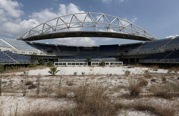 Instalaciones de los Juegos Olímpicos del 2004 abandonadas
