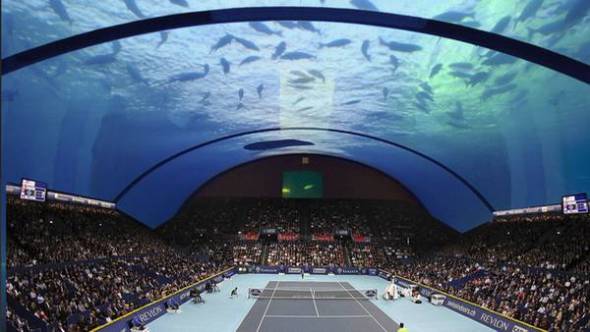 Cancha de tenis bajo el agua, el nuevo capricho de Dubai