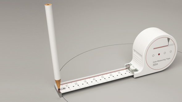 Un flexmetro para medir, dibujar lneas rectas y crculos