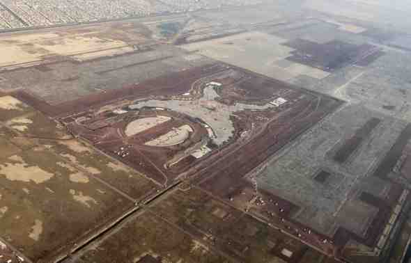 Obras inconclusas de Nuevo Aeropuerto Internacional de la Ciudad de Mxico quedarn bajo el agua