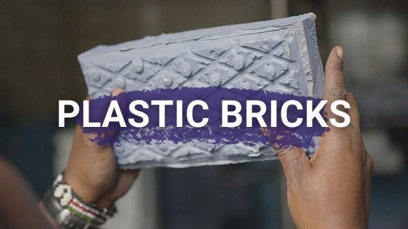 Kenia recicla plstico para convertirlos en ladrillos