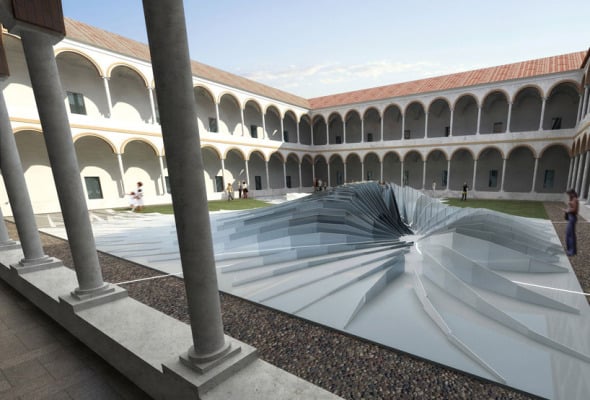 Twirl una instalacin diseada por Zaha Hadid