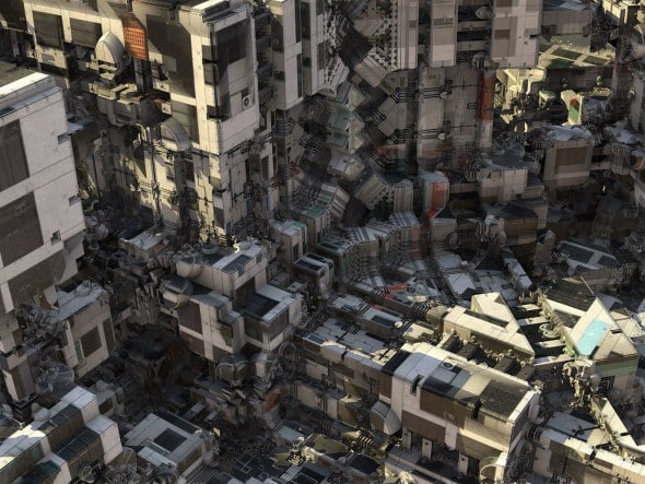 El arquitecto de estas monstruosas ciudades alienígenas es un algoritmo