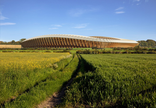 El primer estadio 100% de madera es diseado por Zaha Hadid Architects