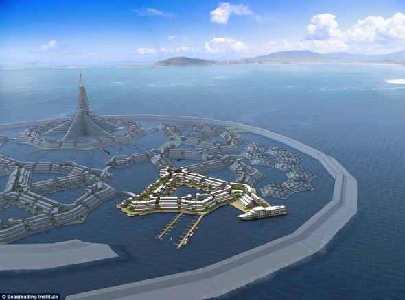 Muy pronto, la construccin de la primera ciudad flotante