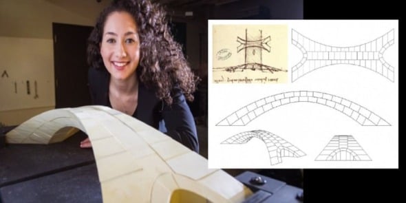 Ingeniera recin egresada del MIT recrea puente diseado por Leonardo Da Vinci 