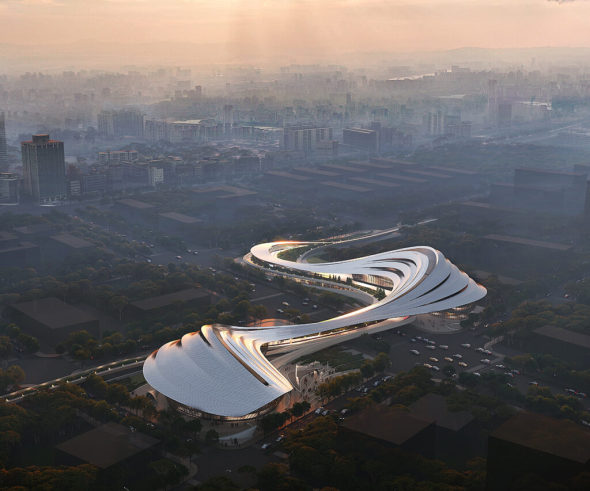 Zaha Hadid Architects (ZHA)  ganador del concurso para disear el Jinghe New City Culture & Art Centre