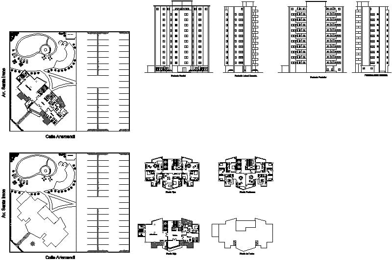 Plano de Edificio de Apartamentos