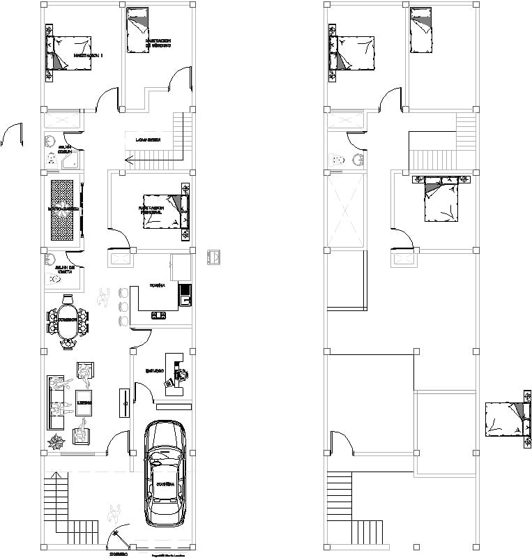 plano de distribucion vivienda de un piso