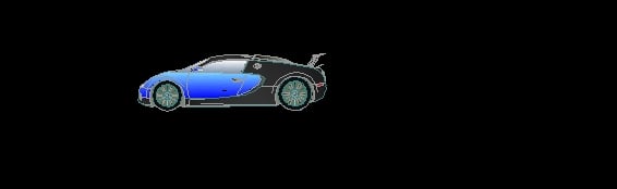 dwg Auto Bugatti Veyron azul