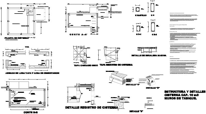 Detalle Y Estructura De Cisterna