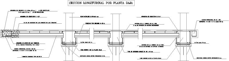 Detalle constructivo de columna metalica
