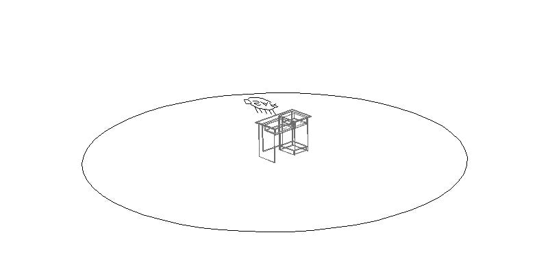 escritorio de dos cajones y gabinete en 3D