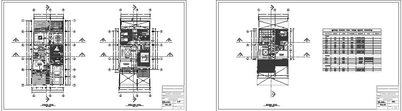 plano arquitectonico de una vivienda de dos pisos