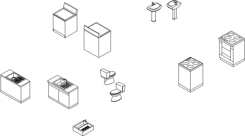 Bloques dinamicos de muebles para isomtricos de instalaciones