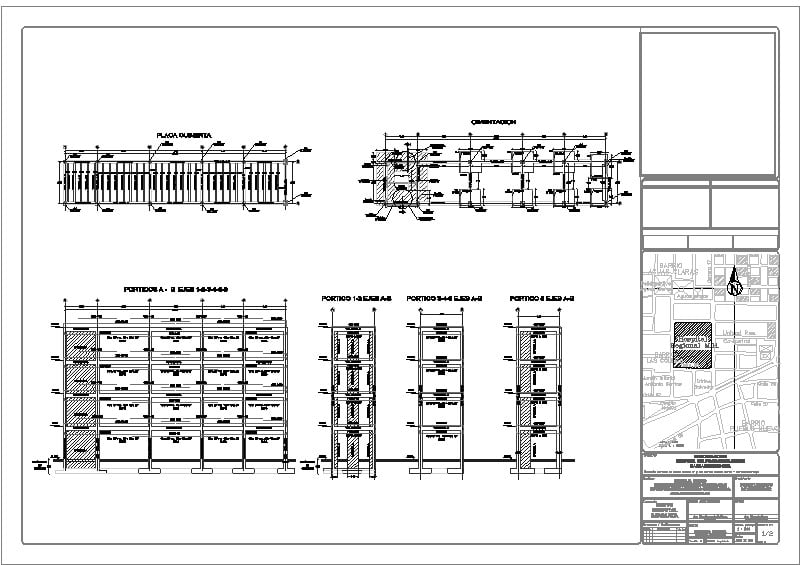 plano estructura hospital
