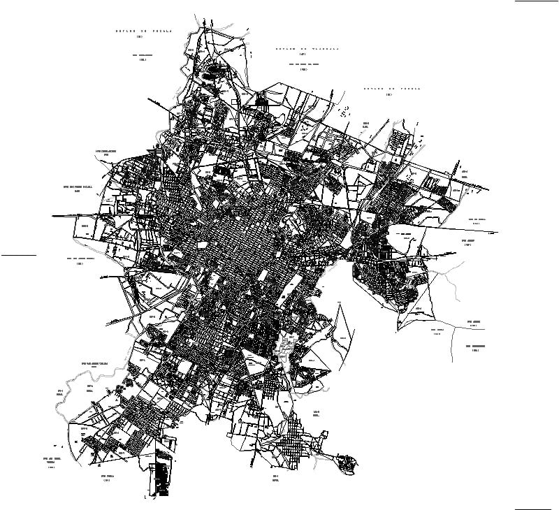 Mapa de ciudad de Puebla