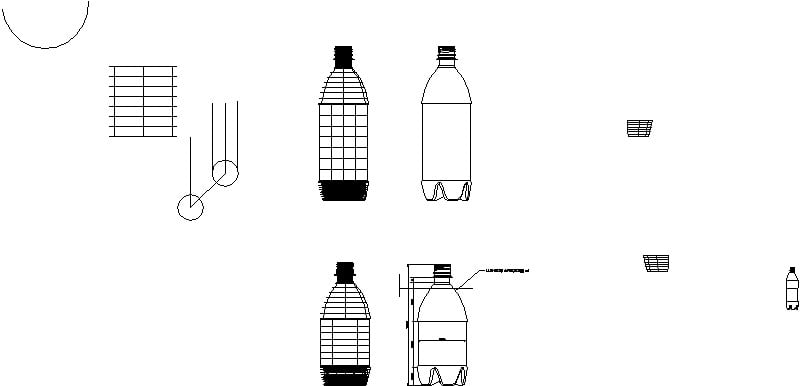 botella de agua 3d