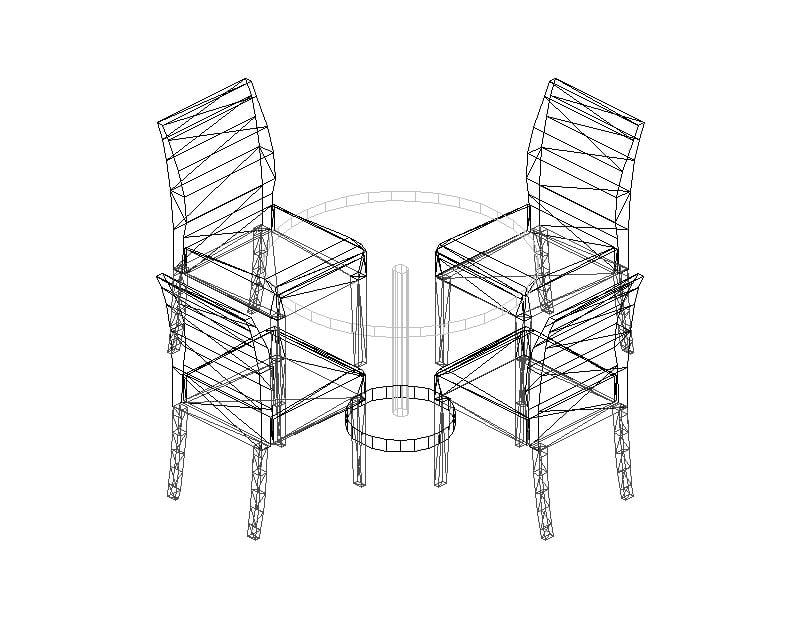 Mesas y sillas 3D