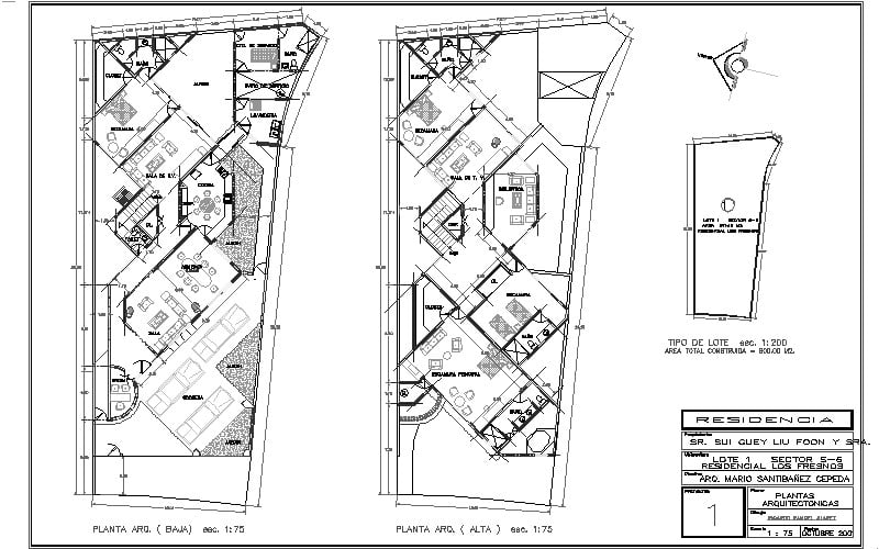 planos arquitectnicos de casa de dos niveles de 420 m2 nivel medio superior